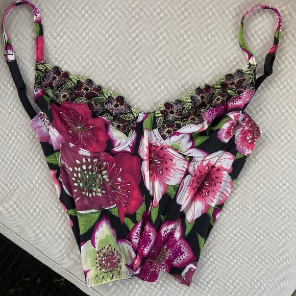 La Perla Tops - paris designer floral corset bustier